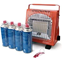 Los mejores  - Bricolemar Estufa Portátil para Camping + 4 Cartuchos Compatibles Campingaz CP 250 + Llavero Regalo (Doble Función…